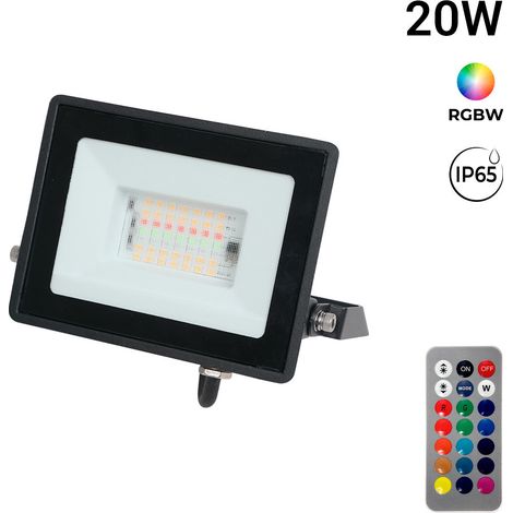 Proyector LED De Exterior - RGBCW - 20W - Mando A Distancia