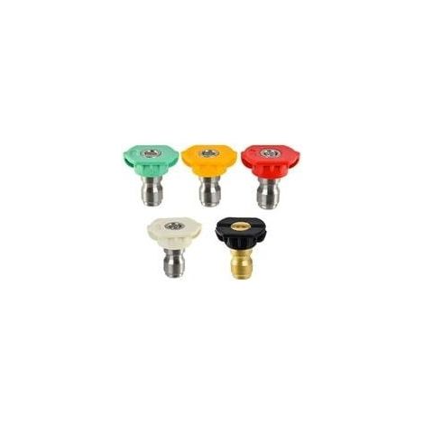Embouts de buse de pulvérisation pour laveuse à pression, connexion rapide 1/4 degrés, pièces de nettoyeur haute pression à plusieurs degrés (1/5)