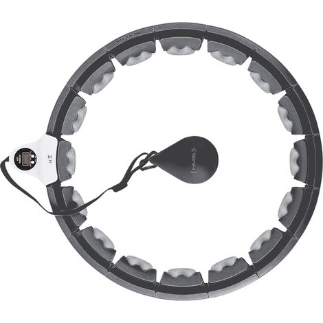 Gewichteter Hula Hoop mit Zähler, Schwarz