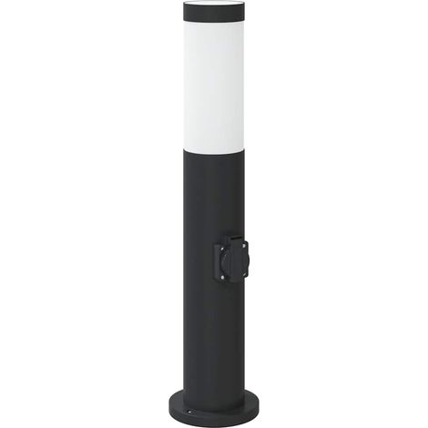 Baliza de luz con toma de corriente de 50 cm, acero inoxidable, IP44 vidaXL
