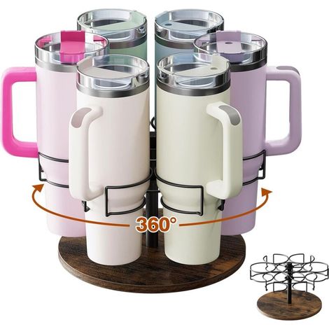 Water bottle holder with handle and swivel stand, collectible water bottle holder, Vintage Brown (1/5)