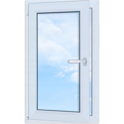 Fenêtre PVC blanche 60x100 mm GAUCHE, nouvelle fenêtre oscillo-battante à double vitrage 600x1000 mm (1/5)