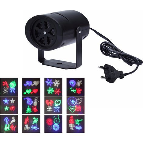 Lampe de projection de Noël délicate AC85-260V, motif cœur et flocon de neige, cadeau d'anniversaire, lampe de projection d'ambiance (1/5)