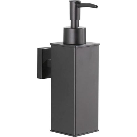 Wall-Mounted Soap Dispenser in 304 Stainless Steel - Matte Black - for Everyday Use (1/4)