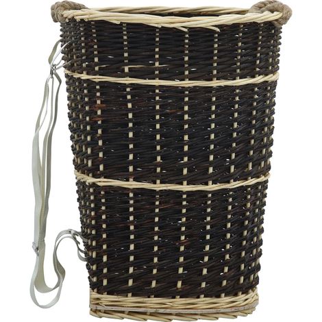 vidaXL Firewood Backpack with Carrying Belts 50x44x58 cm Natural Willow (1/6)