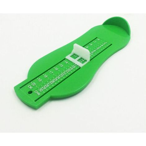 Dispositivo para medir el pie, regla para medir la longitud del pie (verde) (1/5)