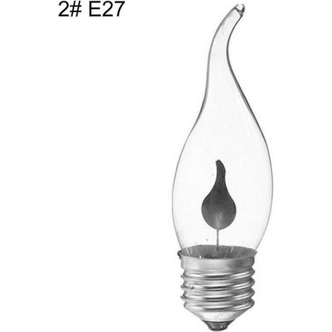 Ampoule décorative LED Renikh 3W 220V E14/E27 à effet flamme vacillante (2 E27) (1/5)