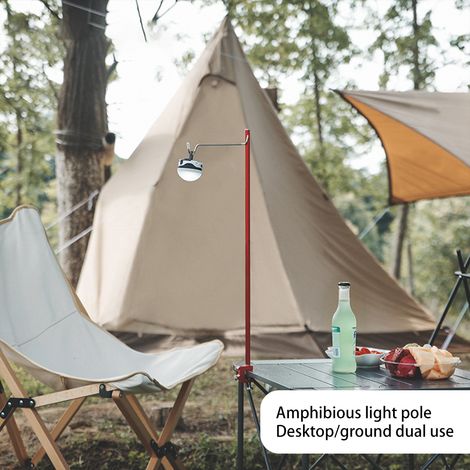 Klappbarer Tischlampenständer mit Klemme für Camping, Wandern und Angeln im Freien (1/5)