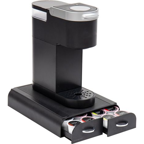 Organiseur de dosettes à portion unique, 2 tiroirs, capacité de 24 dosettes, compatible avec Keurig Mini, 24,13 x