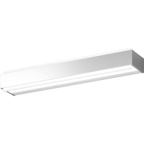 Applique moderno top light bios 1213 55 dm led switch 2640lm alluminio illuminazione modulo integrato, finitura metallo argento