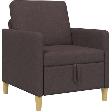 Sofa avec rangement Marron foncé 72 x 78 x 87 cm Polyester vidaXL (1/5)