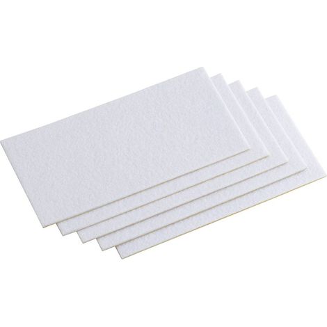 Metafranc WU0645436 Feltro quadrato, autoadesivo Bianco (L x L) 200 mm x 100 mm 1 KIT