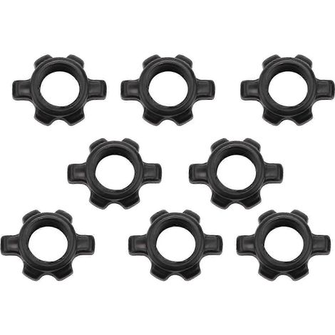 Lot de 8 écrous de fixation antidérapants pour haltères, colliers de serrage à vis pour haltères, accessoires de musculation et de fitness bs (1/5)