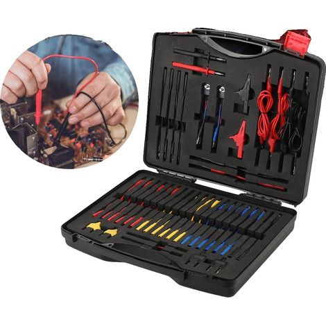 Kit de cables de prueba para multímetro automotriz, de cobre, con cables de diferentes longitudes, juego de 92 piezas, compatible con electrónica automotriz, para uso profesional. (1/5)