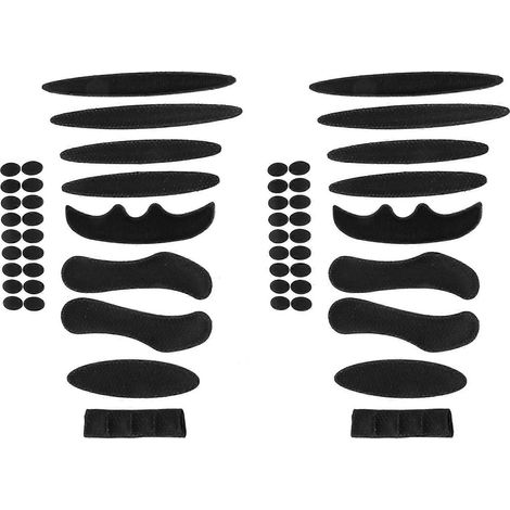 Lot de 2 coussinets en mousse pour casque de vélo et de moto, noir. (1/5)