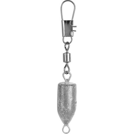 10 Plombs de pêche en forme de balle 25g avec anneau soudé pour hameçons (1/5)