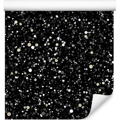 Papier peint à paillettes noires, noir, graphite, marron et gris 50x1000 cm (1/5)