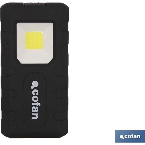 COFAN linterna cob led 3w 150lm magnetica/bolsillo , Linterna Led COB Magnética, ideal para el uso doméstico y profesional de mecánicos, conductores, vigilantes, etc. Diseñado con (1/5)