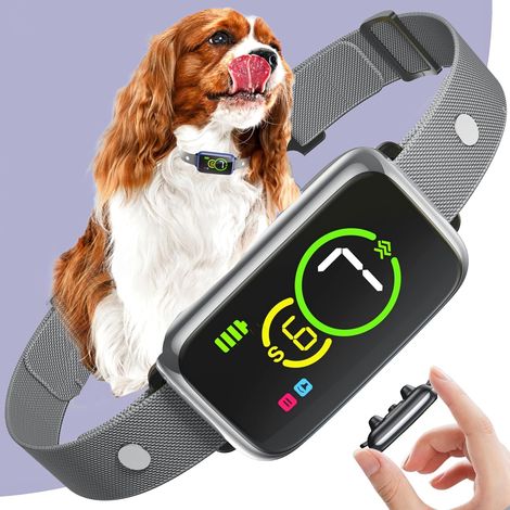 Collare Antiabbaio per Cani – 7 Livelli Vibrazione e Tono, IP67 Impermeabile, Nylon Leggero – Design Moderno – Ideale per Interni ed Esterni (1/5)