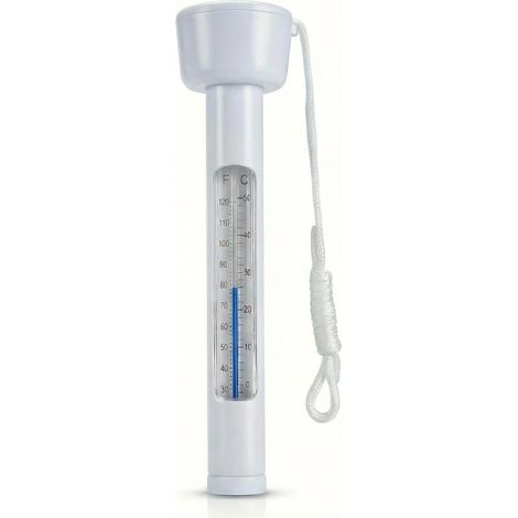 Thermomètre flottant pour piscine avec cordon, résistant aux chocs, blanc, pour mesurer la température de l'eau des piscines et des spas-AquaForge (1/4)