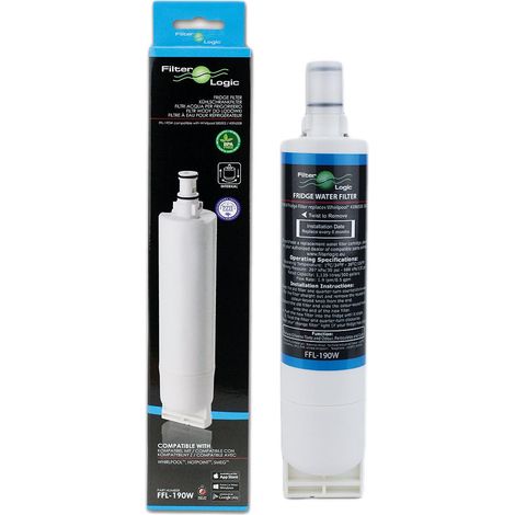 FilterLogic FFL-190W Fridge Water Filter Compatible with Whirlpool SBS002
