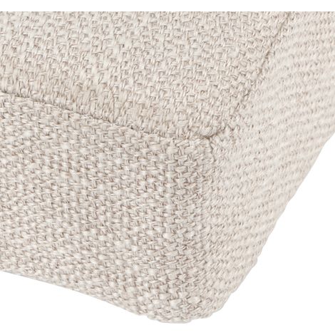 Quadratische Meditationsmatte mit abnehmbarem, waschbarem Kissen, Yoga-Leinen, Beige, 40 x 40 x 6 cm (L x B x H)
