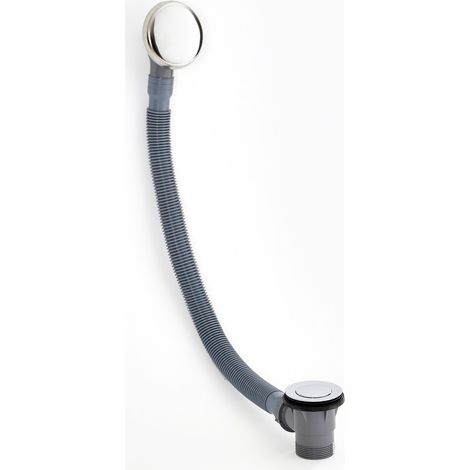 Milano Select Push Button Bathroom Bath Waste and Overflow - Chrome (1/4)