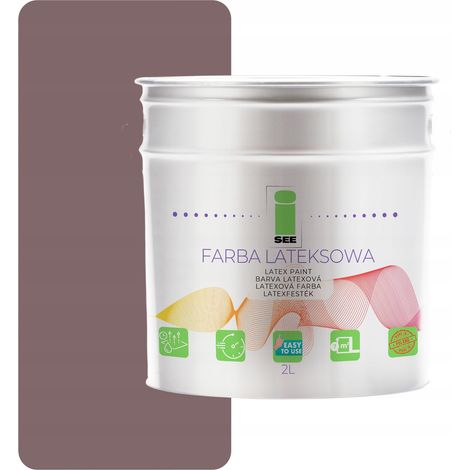 Latex-Wandfarbe für Innenräume, Aschbraun, 2 l, Polen