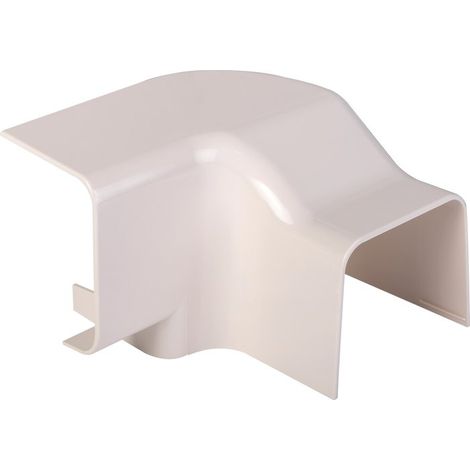 Plombservice – Support d'angle vertical en plastique rigide beige – Dimensions 80 mm – Finition esthétique pour murs et plafonds – Installation facile avec adhésif