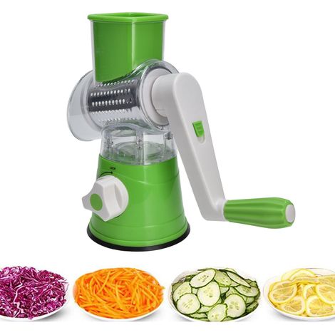 Râpe à Fromage Multifonction Portable avec Lames pour Râper, Couper et Trancher Légumes et Fruits (1/5)