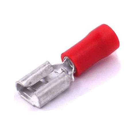 Cosse de câble 6,3x0,8 Femelle Preisolees Rouge (1/2)
