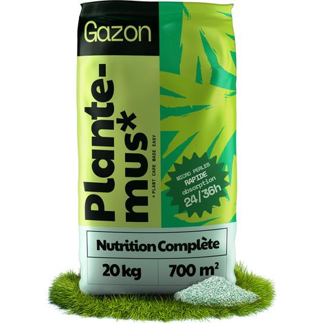 Engrais pour Gazon à Effet Prolongé pour 700 m² Engrais NPK (12-11-18) granulé en Perles Nutrition Complète pour un Gazon Fort, Vert et Dense 20 kg (1/5)