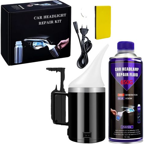 Kit de restauration de phares, 650g de polymère liquide, compatible avec divers véhicules, application conviviale, visibilité améliorée, protection durable (1/5)
