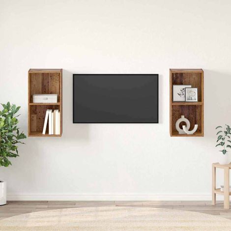 TV-Schrankset 2 pcs Altholz 37 x 37 x 72 cm Holzwerkstoff vidaXL (1/5)