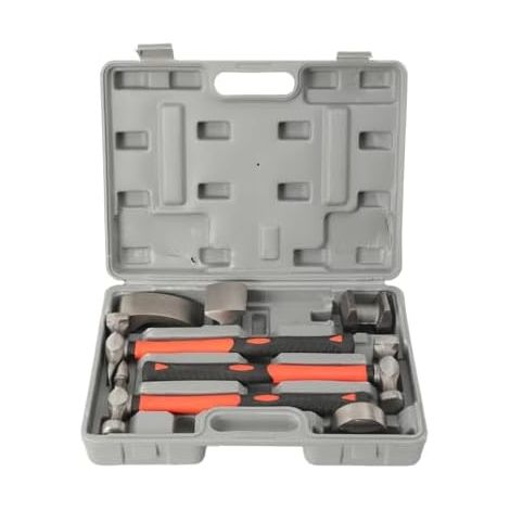 7-teiliges Karosserie-Ausbeulset, Karosseriehammer, Hämmer und Ambosse für Karosseriearbeiten, Autoreparatur, Reparatur von Fahrzeugkarosserieteilen (1/5)