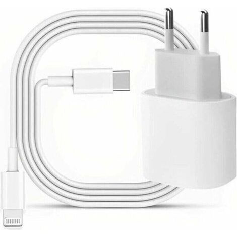 Chargeur USB C rapide 20W avec câble 2M Lightning – Charge rapide pour iPhone 14/13/12/11/SE – Protection contre surtension et surchauffe