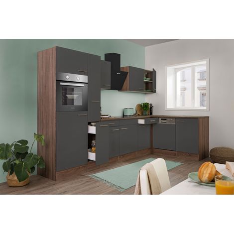 Cuisine Cuisine d'angle Chêne York Gris Oliver 310 x 172 cm Respekta (1/4)