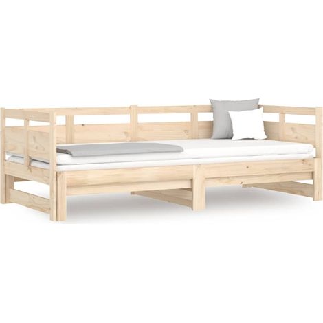 Maison Exclusive - Sofá cama extraíble madera maciza de pino 2x(9 (1/5)