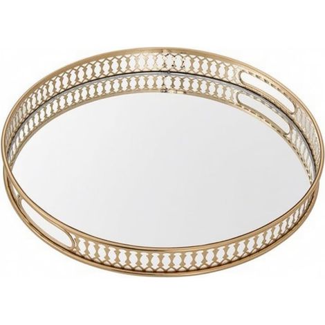 Ajré Functional Bijx Tray, Decorative Round Tray, for Dressing Table, Coffee Table, L, Round (1/5)