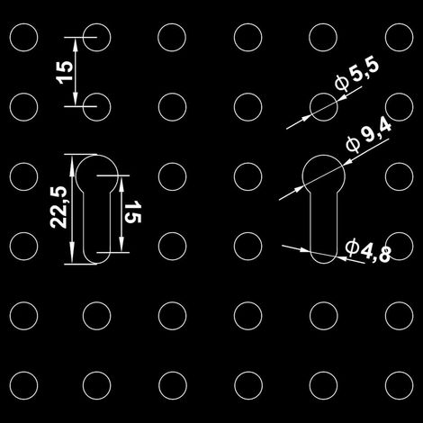 vidaXL Panneaux à chevilles muraux 4 pcs 40x58 cm Acier (1/5)