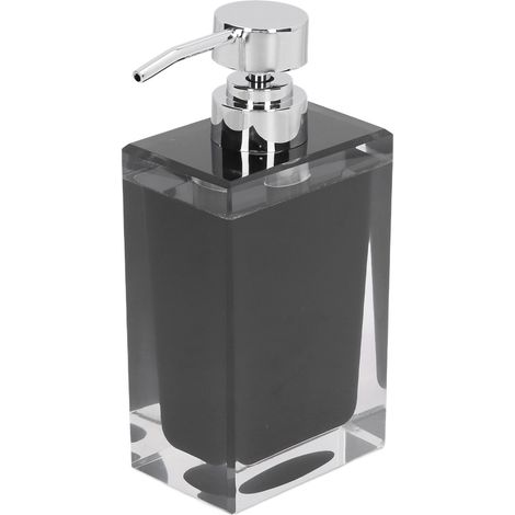 Distributeur de Savon Mousse Noir Design Épuré pour Cuisine Salle de Bain Buanderie