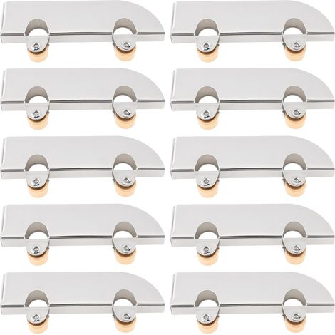 Set mit 10 5-mm-Schiebetürrollen für Glas und Edelstahl mit Kupferrädern für leichtgängiges Gleiten (1/5)