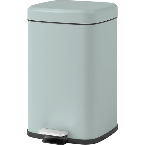 20L Modern Boxy Metal Home Kitchen Bin  Light Green (1/5)
