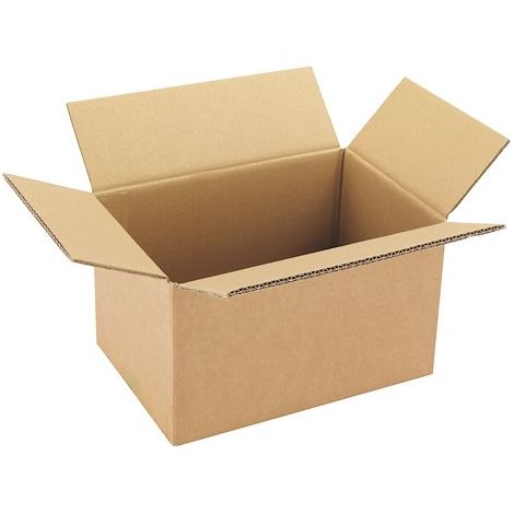 Caisse américaine kraft brun simple cannelure L 23 x l 19 x H 16 cm - Lot de 25