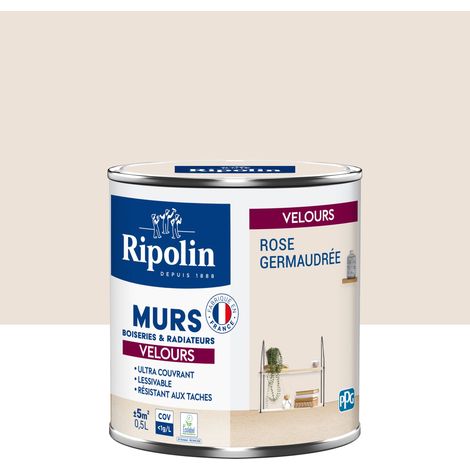 Peinture aspect Velours  - 0,5L - Rose Germaudrée - Ripolin (1/5)