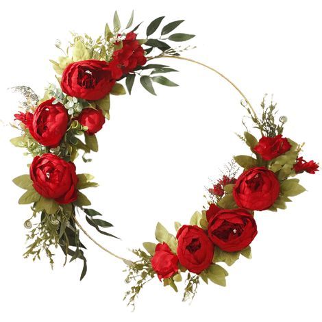 Künstliche Seidenblumengirlande für Türen, Wände, Fenster, Hochzeitsfeiern, Valentinstag, Heimdekoration (3) (1/5)