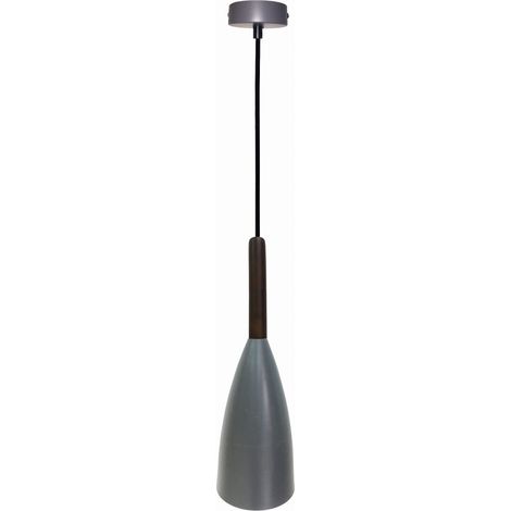 Suspension Candellux FLEN métal gris E27 réglable 90cm (1/2)