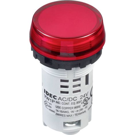 Idec Indicatore ottico Bianco, Rosso 24 V/AC, 24 V/DC 1 pz.