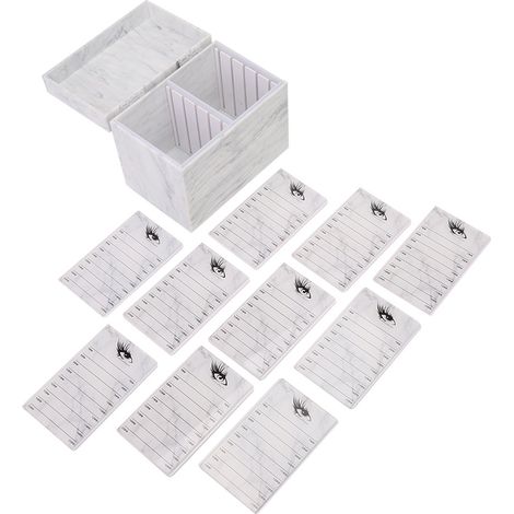 Boîte de rangement pour extensions de cils, 10 compartiments, organisateur professionnel pour faux cils (1/5)