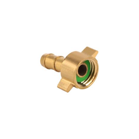 Tapón de extremo de manguera, divisor de manguera, accesorio de acero inoxidable para rociador con junta de manguera y rosca G1/4 a 8 mm - Crezuo (1/4)